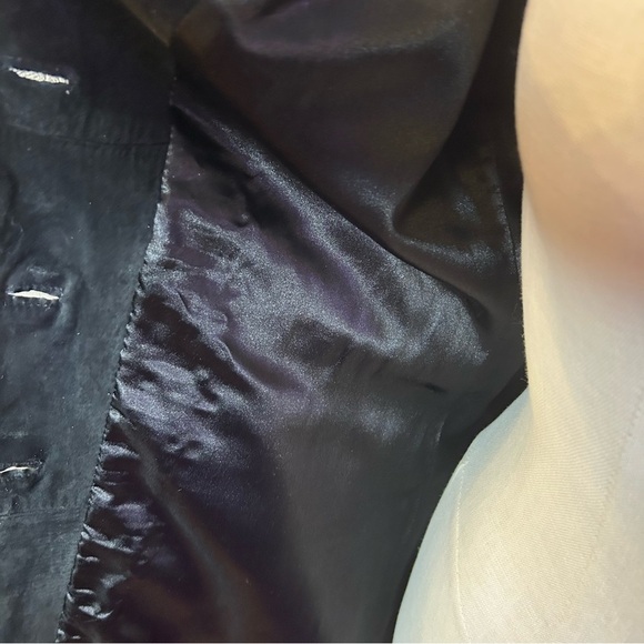 Elegant Black and White Women's Coat Boston Proper S leather coat - Picture 11 of 12